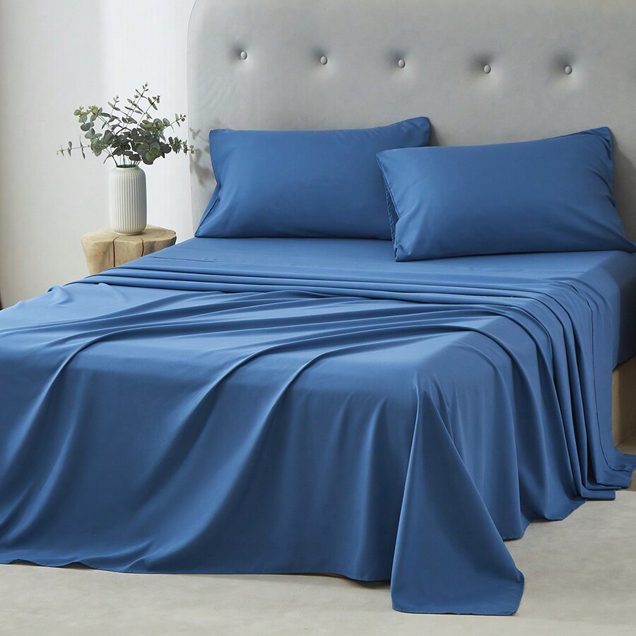 Silk Sheet Set - 3/4 Piece Home Bed Sheet Set,