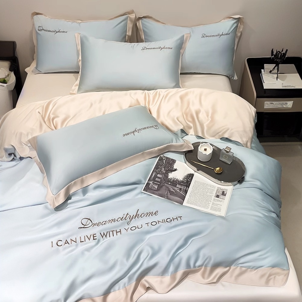 Ice Silk High-End Four-Piece S - Silk Sheet Set 评论和价格