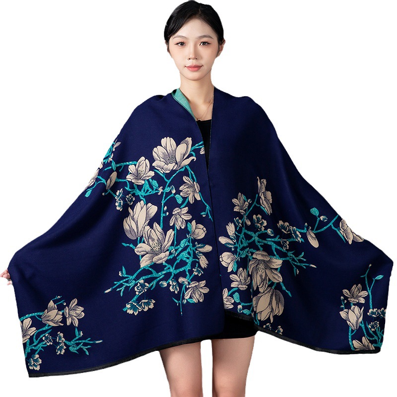 Women Winter Shawl Cashmere Sc - Home Textiles Blanket 评论和价格