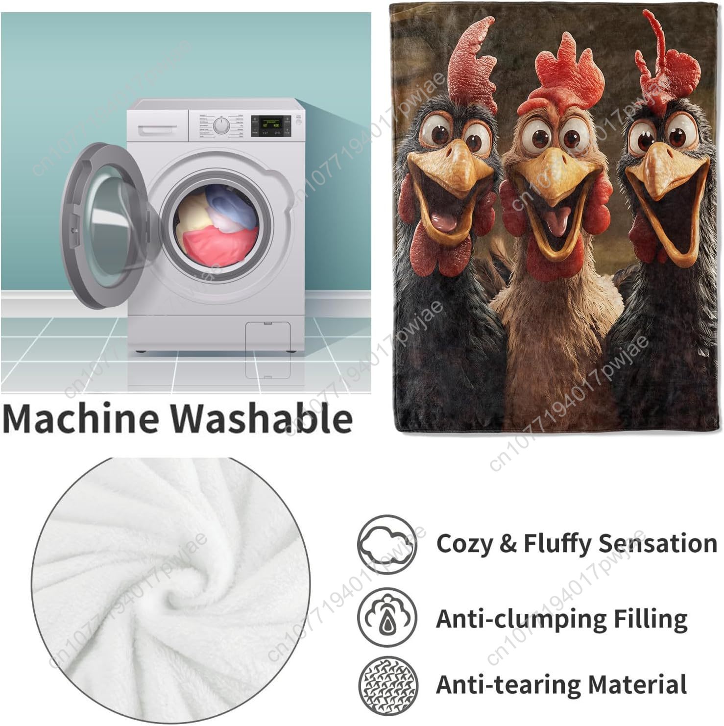 Chickens Blanket Gifts for Wom - Home Textiles Blanket 评论和价格