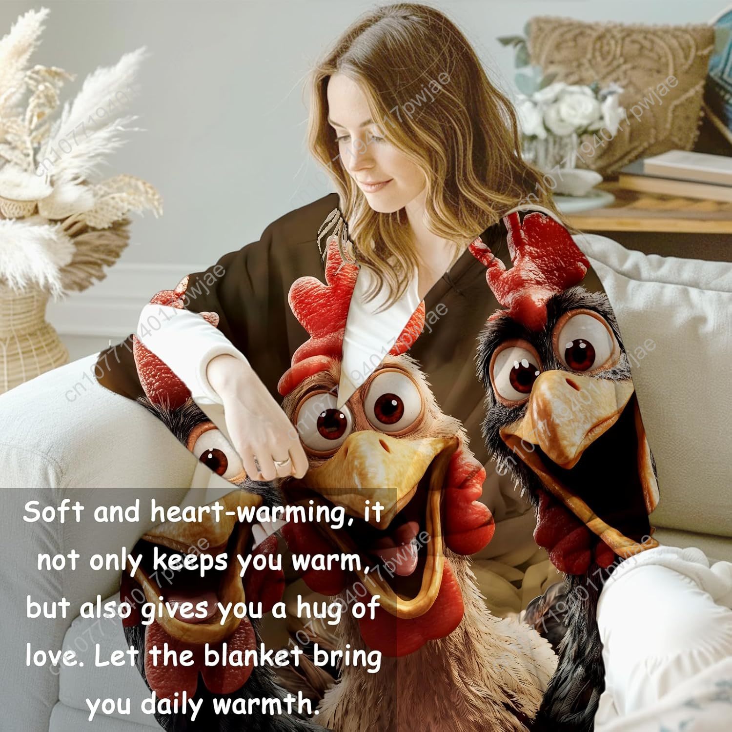 Chickens Blanket Gifts for Wom - Home Textiles Blanket 评论和价格