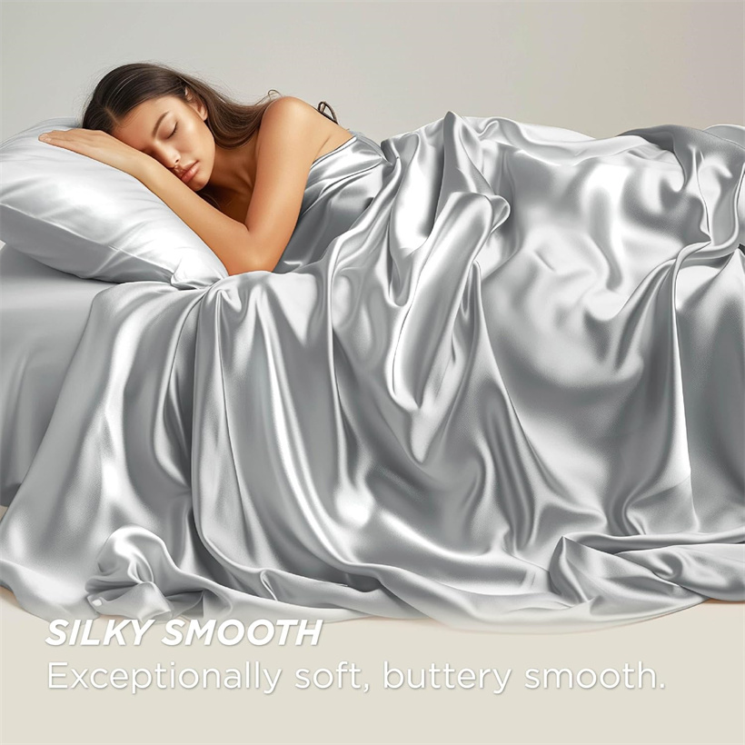 Luxury 100% Mulberry Silk Flat - Silk Sheet Set 评论和价格