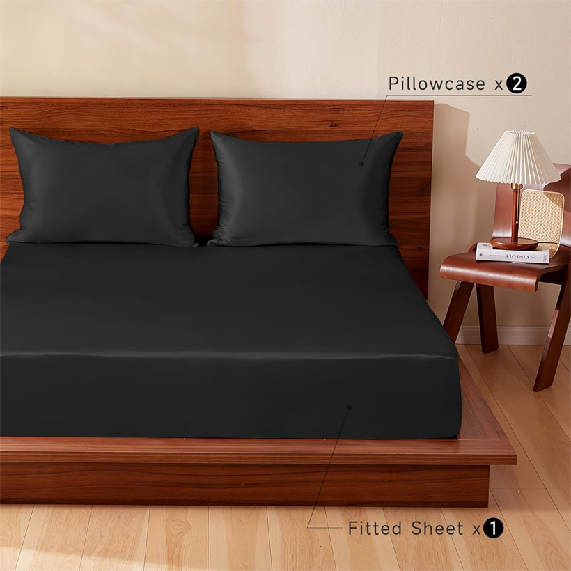 Smooth 3Pcs Set Mulberry Silk  - Silk Sheet Set 评论和价格