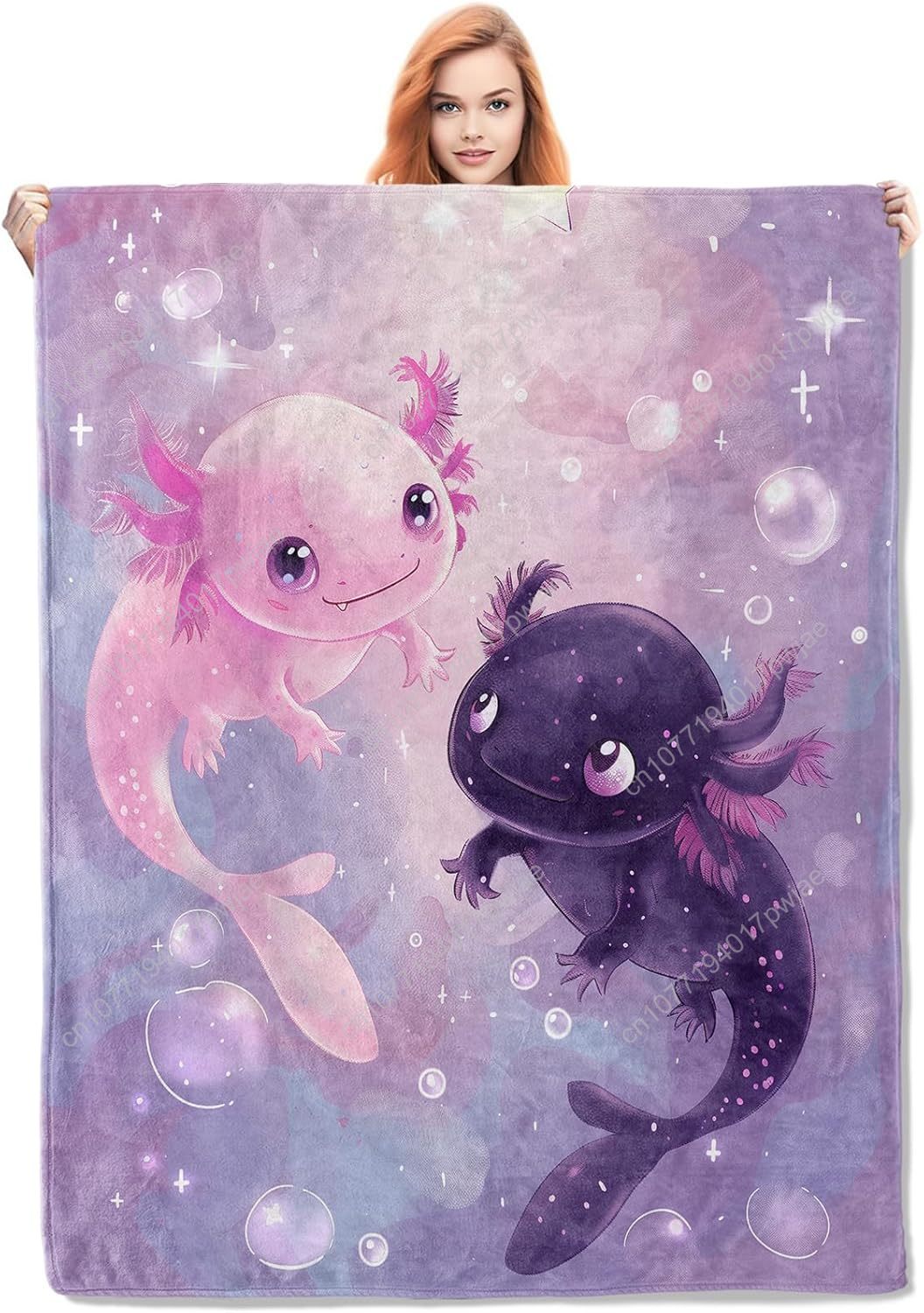 Axolotl Blanket Cute Axolotls  - Home Textiles Blanket 评论和价格