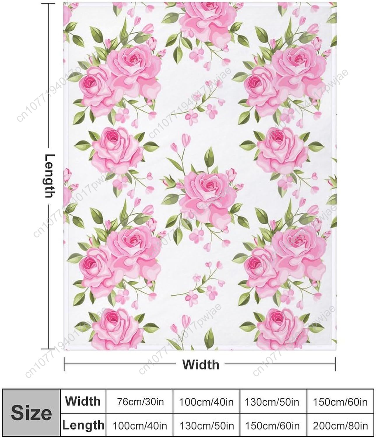 Pink Flower Throw Blanket Flor - Home Textiles Blanket 评论和价格