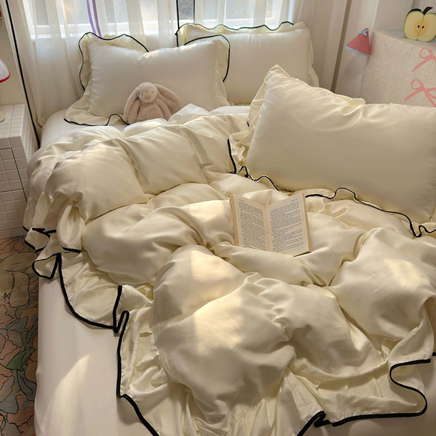 Luxury Ice Silk Cooling Beddin - Silk Sheet Set 评论和价格
