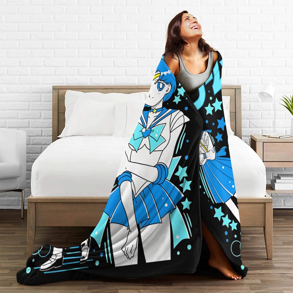Sailors Moons Ami Mizuno Fleec - Home Textiles Blanket 评论和价格