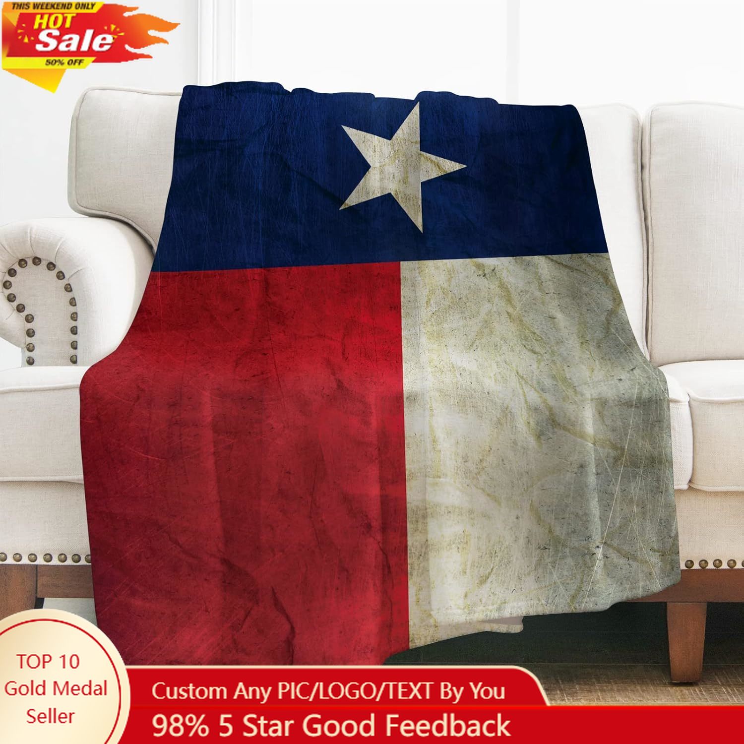 Levens Texas Flag Throw Blanke - Home Textiles Blanket 评论和价格