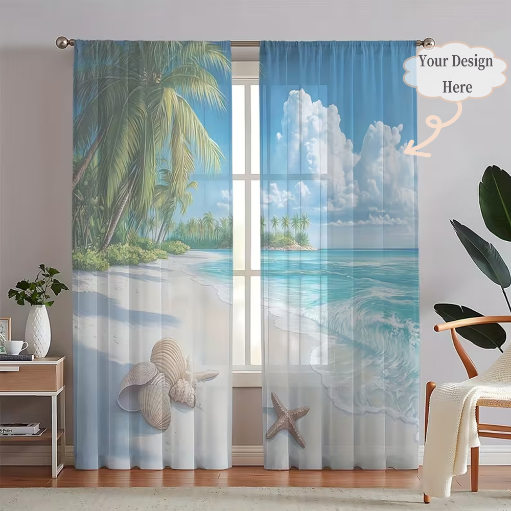 Custom 2D Flat 2pcs Sheer Curt - Home Of Textiles 评论和价格