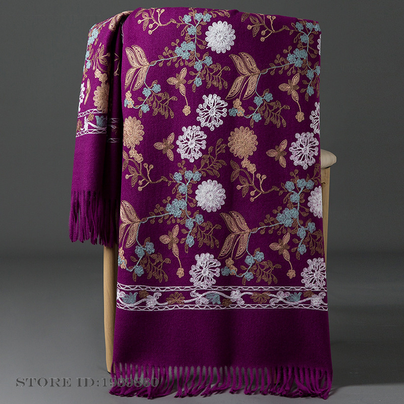 Women's Cashmere Pashmina Scar - Home Textiles Blanket 评论和价格