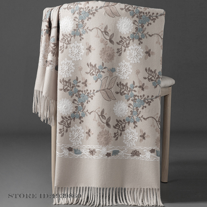 Women's Cashmere Pashmina Scar - Home Textiles Blanket 评论和价格