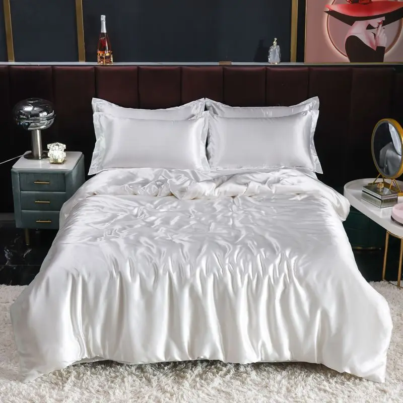 Nordic Satin Silk Bedding Set  - Silk Sheet Set 评论和价格