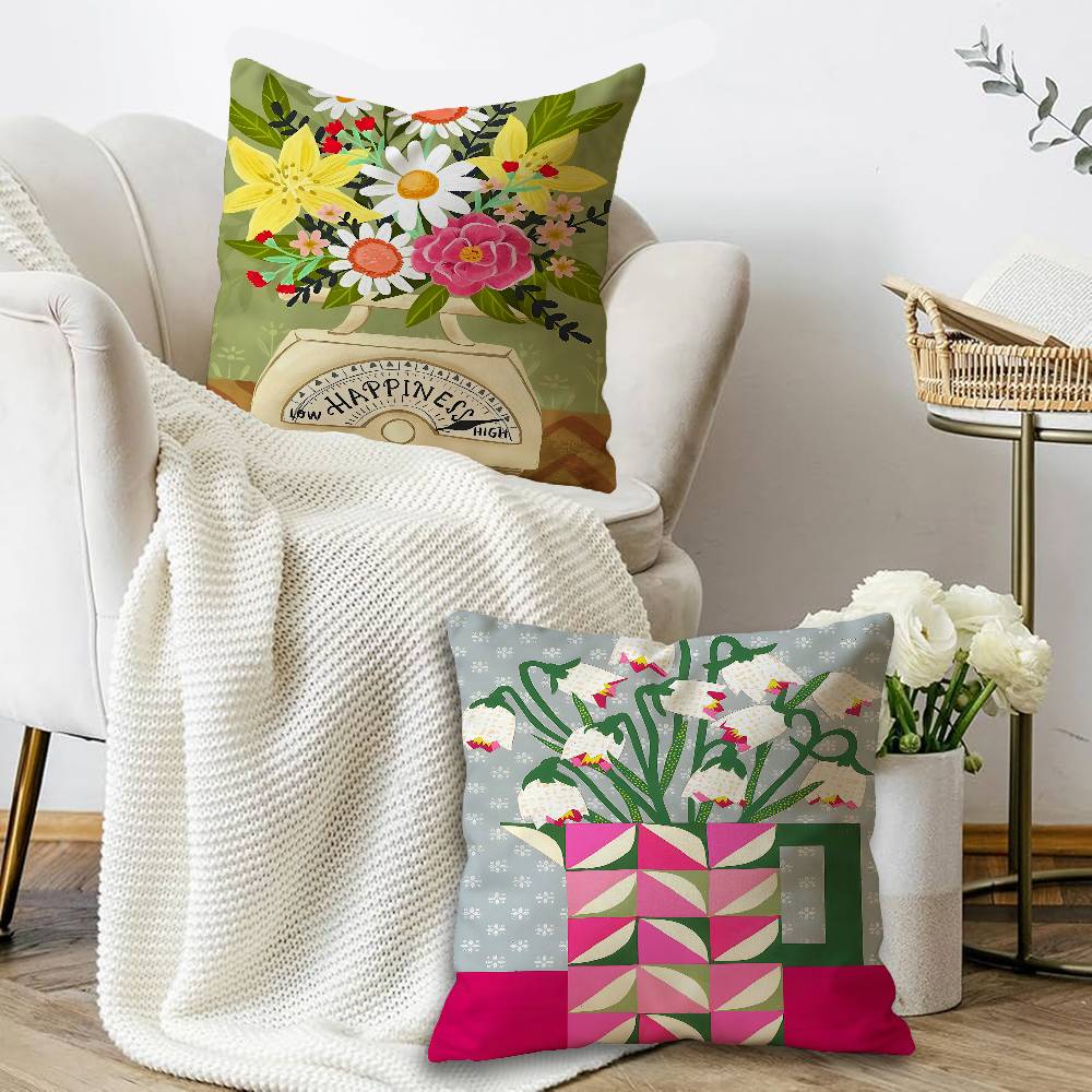 Pink Flower Market Vase Floral - Home Textiles Market 评论和价格