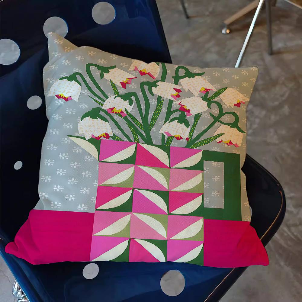 Pink Flower Market Vase Floral - Home Textiles Market 评论和价格