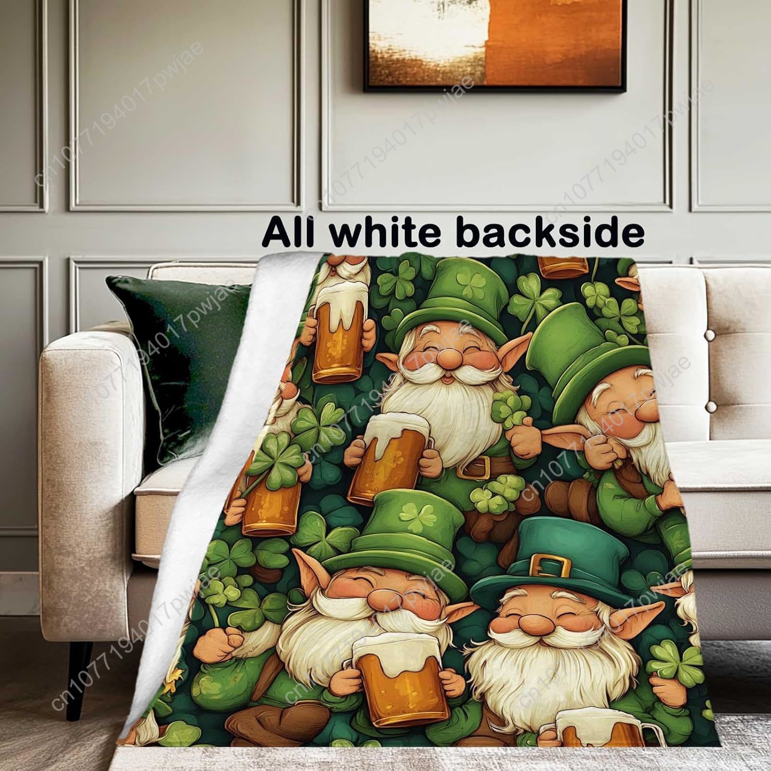 St. Patrick’s Day Gnome Throw  - Home Textiles Blanket 评论和价格