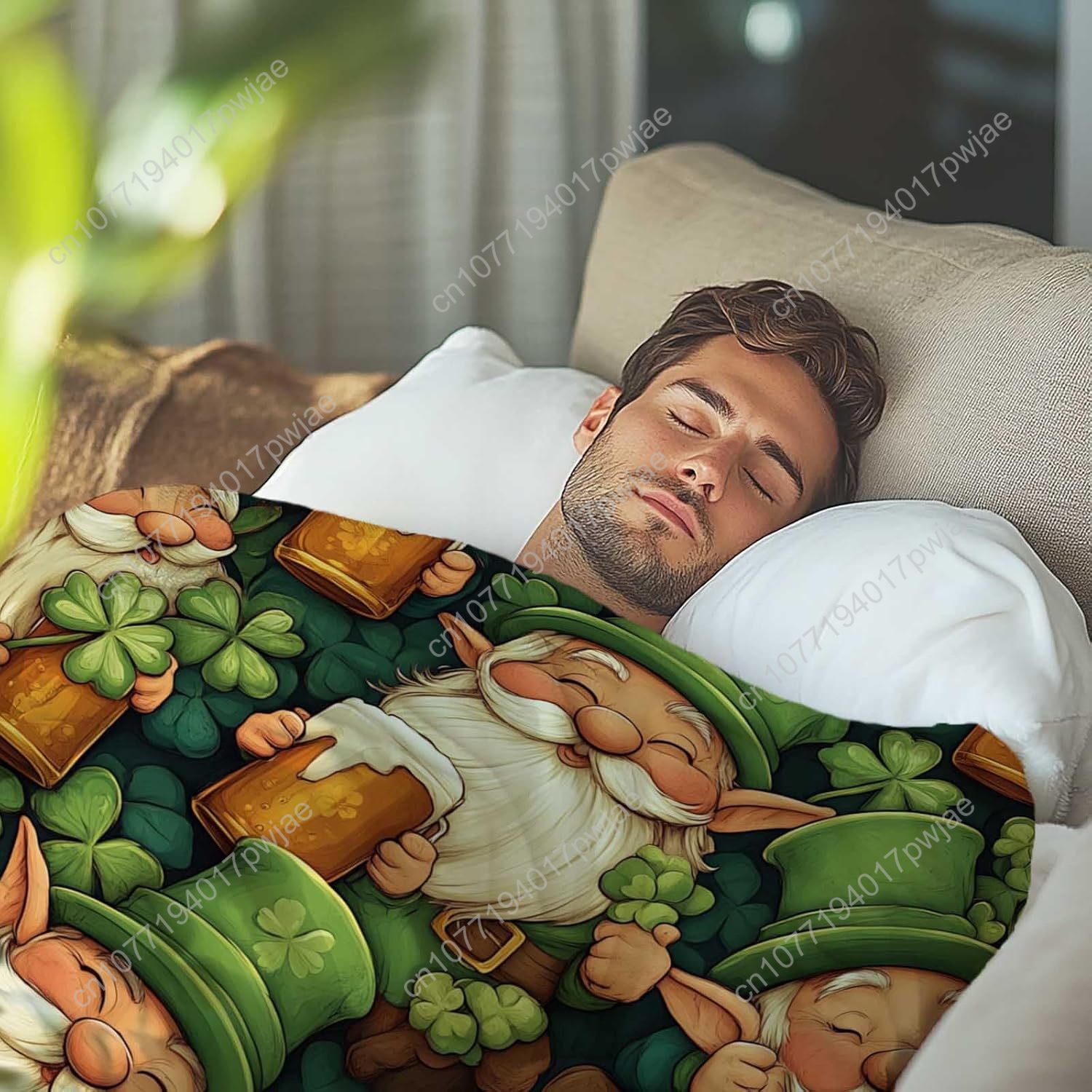 St. Patrick’s Day Gnome Throw  - Home Textiles Blanket 评论和价格