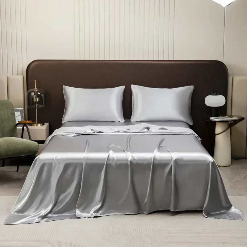 2/3PCS Luxurious Satin Fitted  - Silk Sheet Set 评论和价格