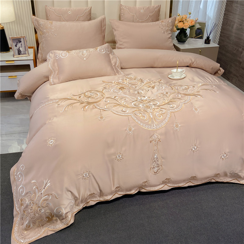 European-Style Bed Sheet Four- - Silk Sheet Set 评论和价格