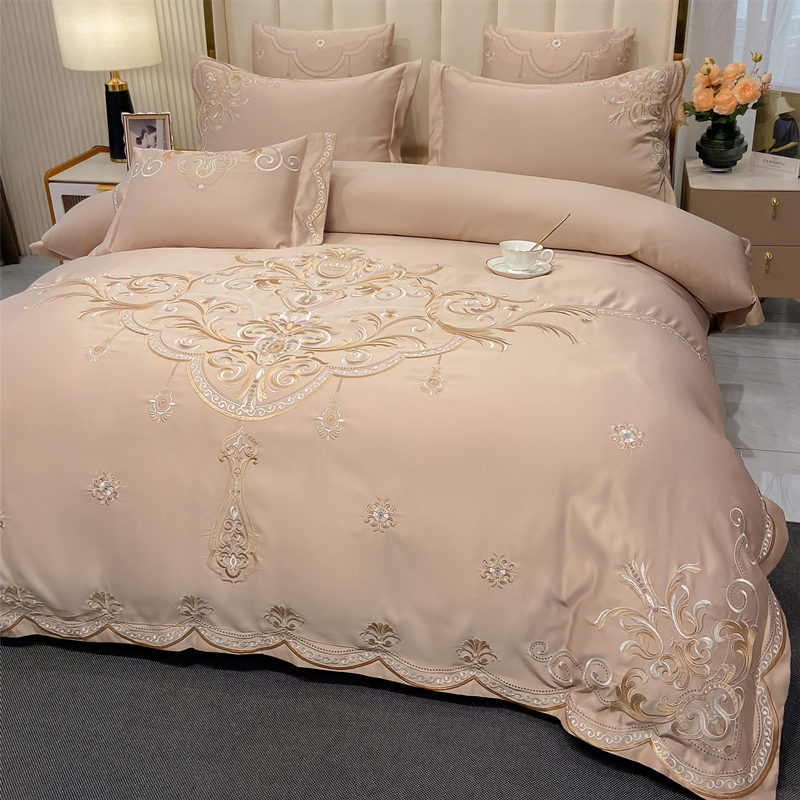 European-Style Bed Sheet Four- - Silk Sheet Set 评论和价格