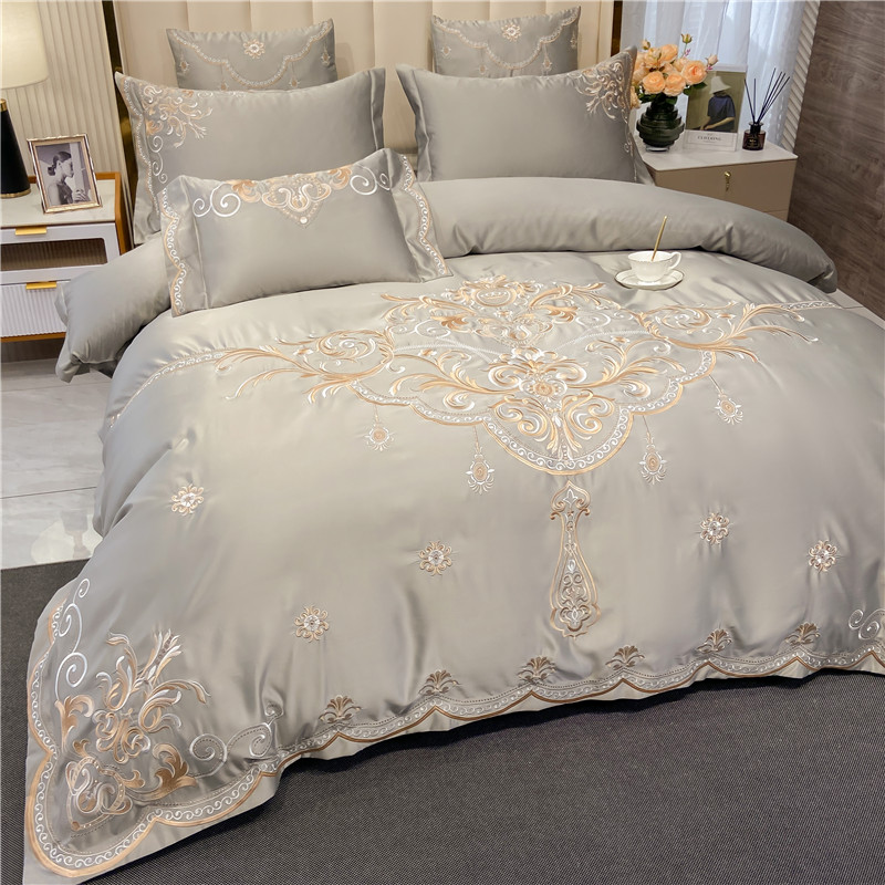 European-Style Bed Sheet Four- - Silk Sheet Set 评论和价格