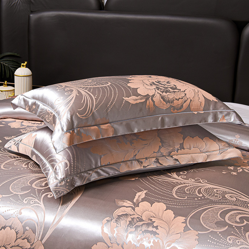 New 4Pcs European Satin Jacqua - Silk Sheet Set 评论和价格