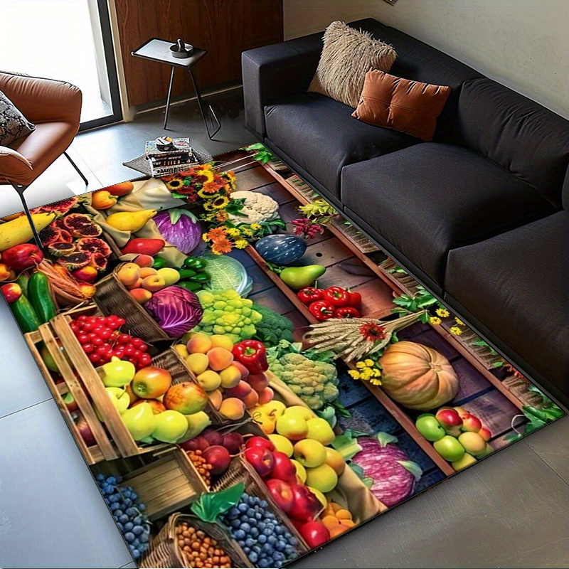 Vibrant Fruit Market Rug for K - Home Textiles Market 评论和价格