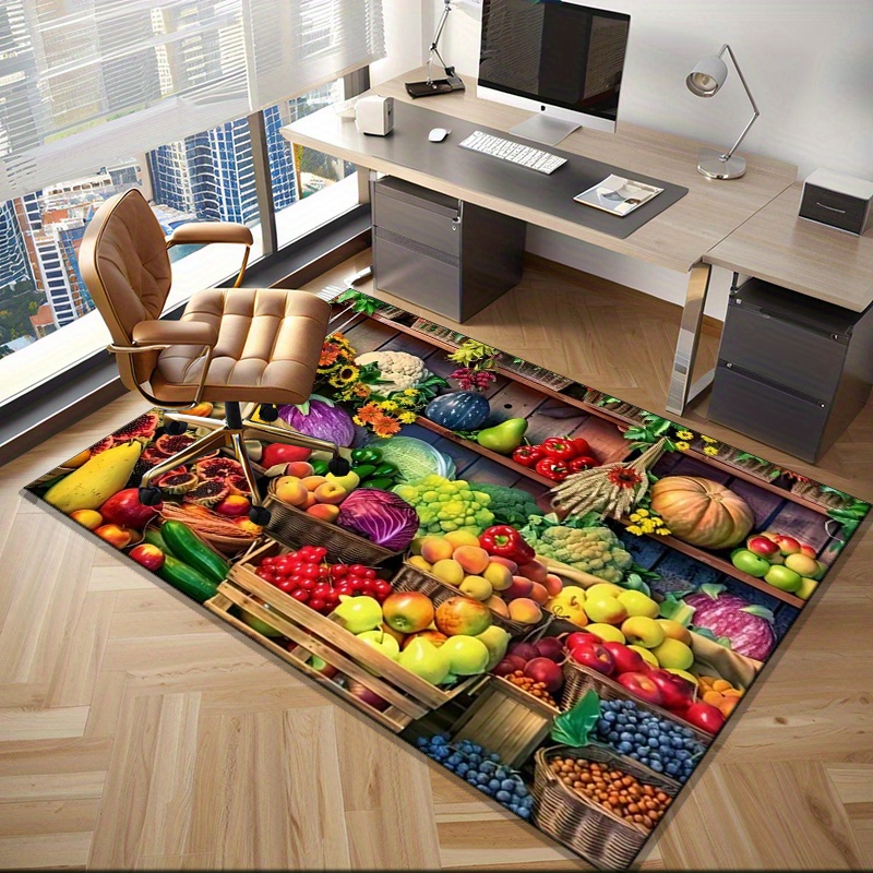 Vibrant Fruit Market Rug for K - Home Textiles Market 评论和价格