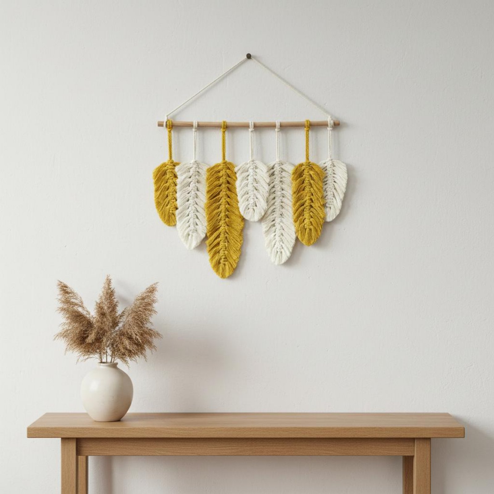 Macrame Feather Wall Hanging H - Home Of Textiles 评论和价格