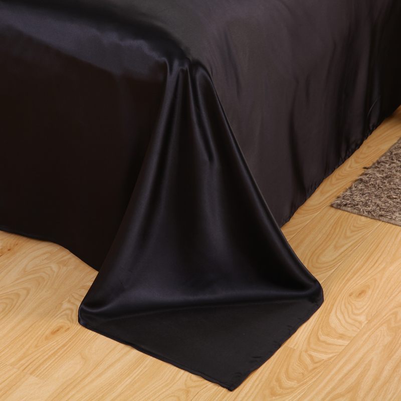 Satin Black Bedding Set With D - Silk Sheet Set 评论和价格